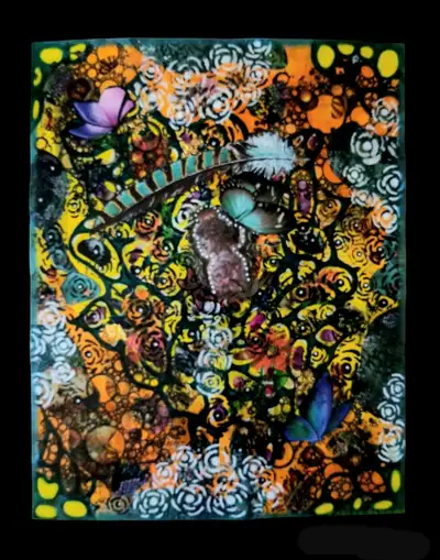 NEW! 'Zen' Original Mixed Media Painting made by Abstract Artist: Tracey Padmore. Painting on 110lb....