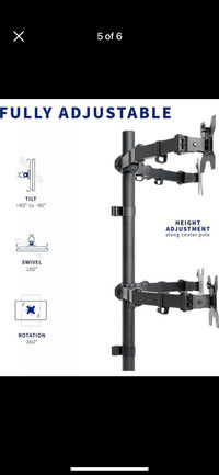 Quad monitors holder mount