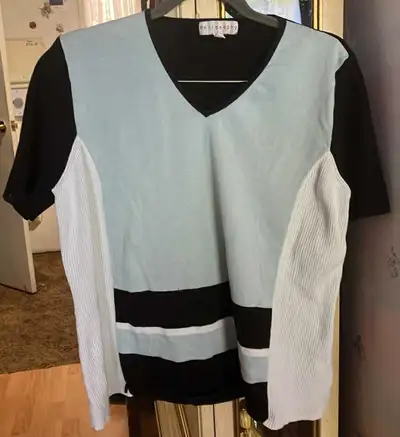 Women Top Blue Black and White - Size 2X, View more