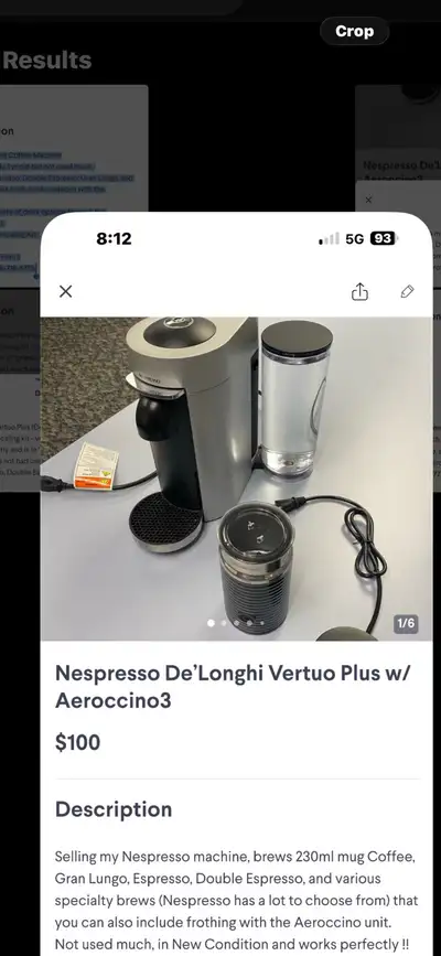 -Selling my used Nespresso machine - not used much. -Can make Espresso, Double Espresso, Gran Lungo,...