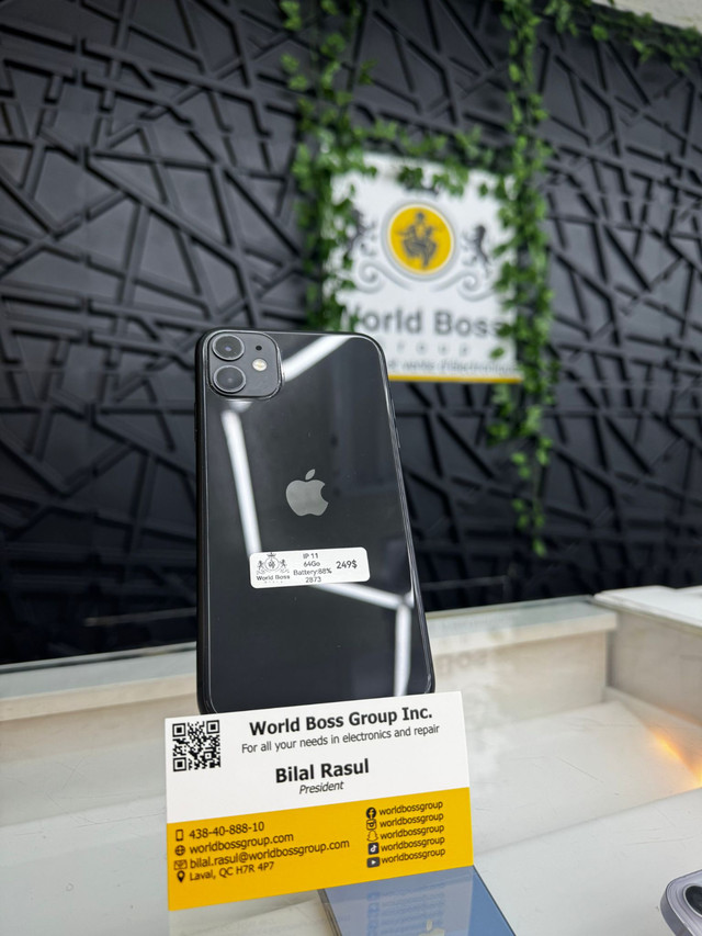 iPhone 11  - 64Gb -  Black dans Téléphones cellulaires  à Laval/Rive Nord