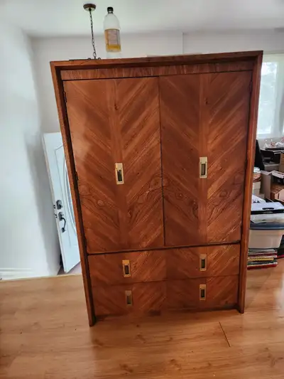 This is a solid, heavy dresser. Nice condition.