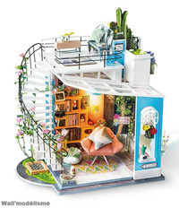 Miniature Dollhouse Kit Duplex Loft Model  Set (Dora's Loft)