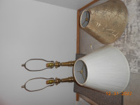 2   brass lamps