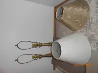 2   brass lamps