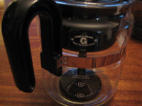 Vtg  4-8 cup Gemco  Stovetop Coffee percolator Glass pot 64 oz