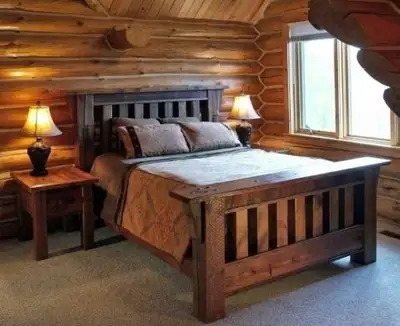 This is a king size platform bed made by Woodland Creek Furniture. Their website price is $4675 US o...