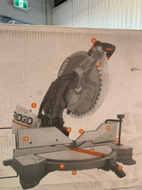 RIDGID 15 Amp Corded 12-inch Dual Bevel Miter Saw with LED