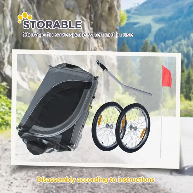 Dog Bike Trailer, Grey Color  in Other in Markham / York Region - Image 6
