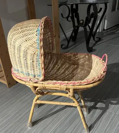 Wicker Doll Bassinet, View more