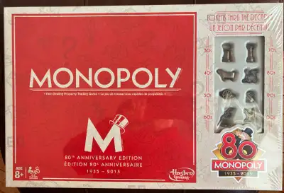 The MONOPOLY 80th Anniversary Edition board game, View more
