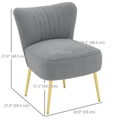Velvet Lounge Chair, Modern Accent Chair for Living Room with Go, View more