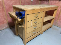 Work bench  4 drawers custom built