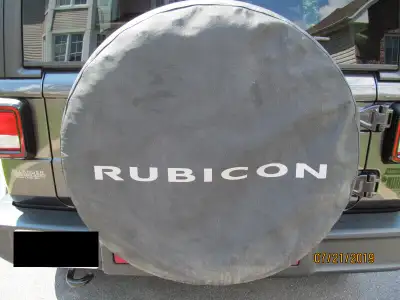 Tire Cover for Jeep Wrangler Rubicon JK , fit original size. ****** Couvre Pneu pour Jeep Wrangler R...