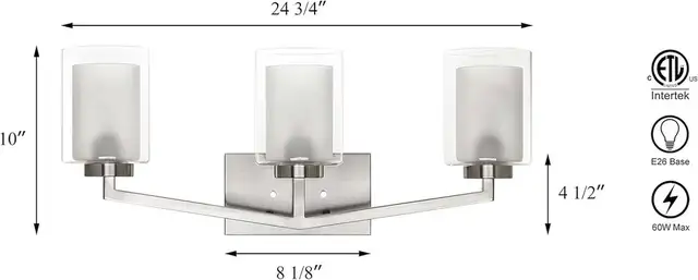 NEW - 3-Light Bathroom Vanity Light in Indoor Lighting & Fans in Kitchener / Waterloo - Image 3