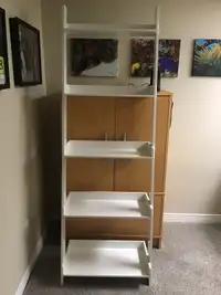 5 level ladder bookcase shelf - white