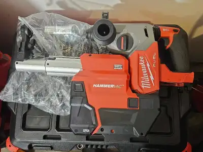 Milwaukee M18 Fuel 1" SDS-Plus Rotary hammer +New HammerVac, View more
