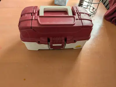 red Fishing tackle box, View more