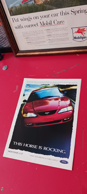 COOL RETRO AD 1997 FORD MUSTANG GT  - AFFICHE AUTO dans Art et objets de collection  à Ville de Montréal - Image 2