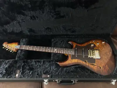 Knaggs Severn Semi-Hollow T2 Sunflower Burst-2022 - MINT-TRADES, View more