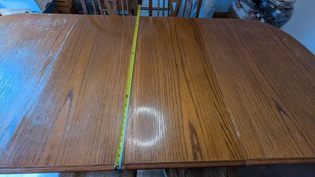 Solid Hardwood Dining Table Set with 6 Chairs + 2 Leaves in Dining Tables & Sets in Bedford - Image 7