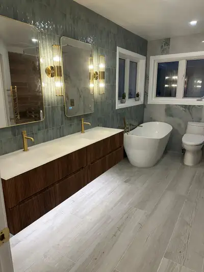 Full bathroom renovation., View more