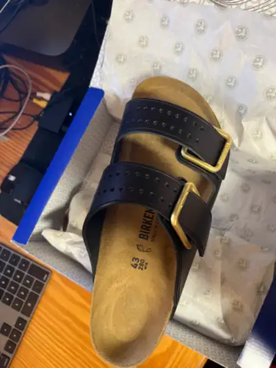 Birkenstock Mens Arizona Bold Black new sandals. Size USA 10., View more