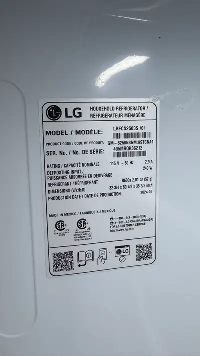 I'm selling a used LG refrigerator in good condition, offering ample storage and efficient cooling f...