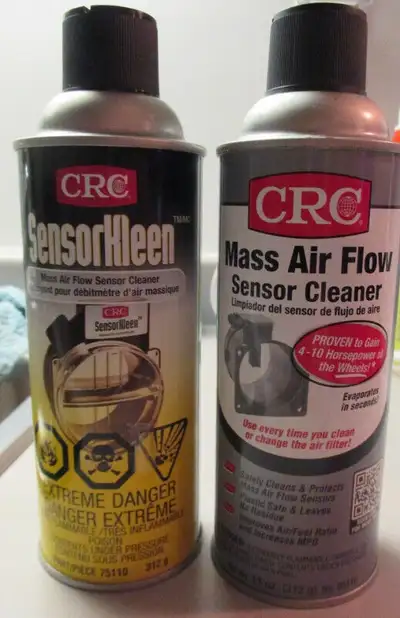 CRC Mass air flow sensor cleaner Each can has been used once or twice. 80 or 90% full. $5 each, 2 fo...