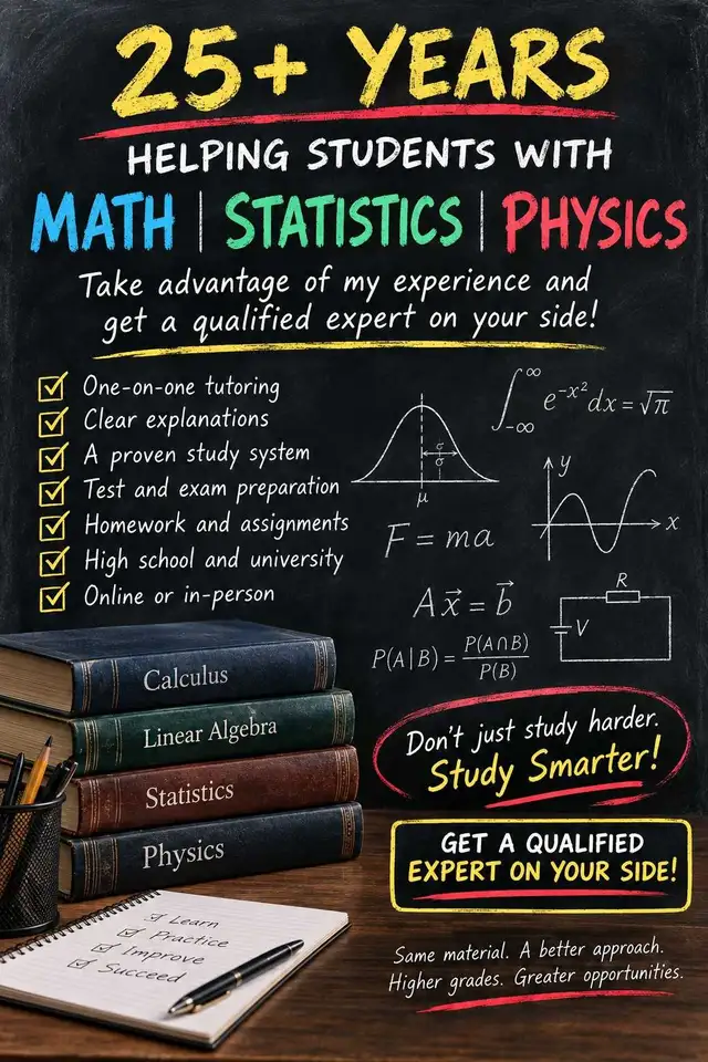 Math, Physics, Statistics Tutor with 25+ Years of Experience573330010564864001
