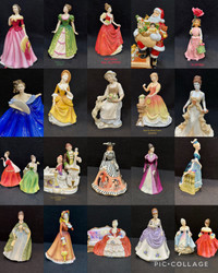 Huge collection of vintage Royal Doulton figurines, Coalport &…