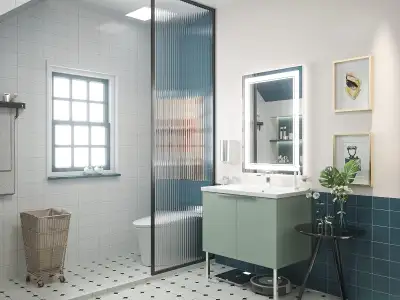 - new in box: Keonjinn 20 x 28 Inch LED Mirror Bathroom Mirror with Lights, Lighted Vanity Mirror Wa...