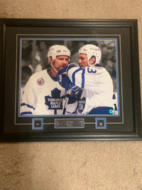 Toronto Maple Leafs Wendel Clark and Doug Gilmour Signed Picture