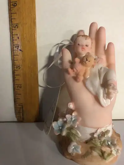 Beautifully, handmade religious baby keepsakes for sale. By Adeline. Retail over $14.00 each. Front...