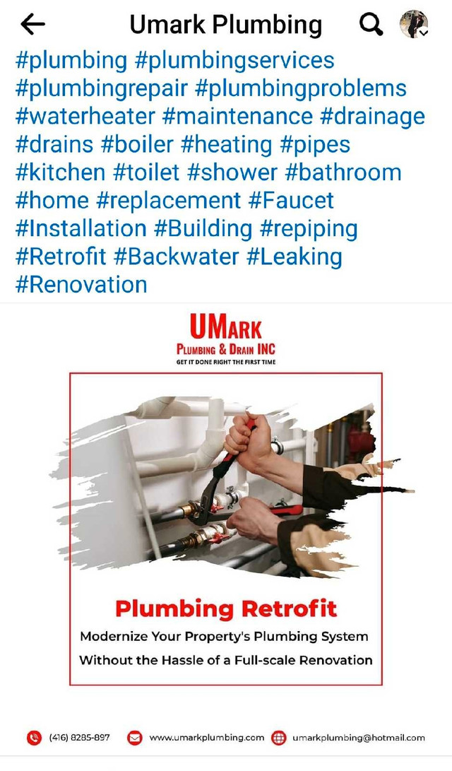 Plumbing and drain, bathroom renovation 416 8978285  in Plumbing in Mississauga / Peel Region