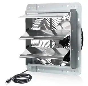 12 " Shutter Exhaust Fan Wall Mounted, Aluminum with1.65 Meter, View more