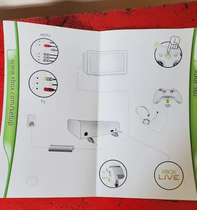 Xbox 360 Console Manuel Setup Guide (pas de console/jeu) in XBOX 360 in Laval / North Shore - Image 5