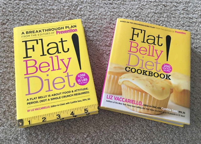 Flat belly diet book AND cookbook in perfect conditions!! in Other in Calgary