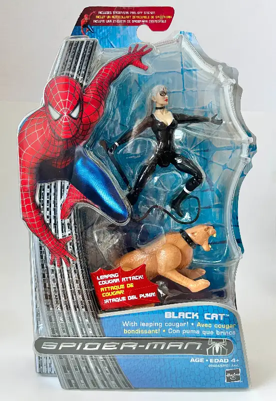 Marvel Spider-Man BLACK CAT with Leaping Cougar 2007 NEW | Toys