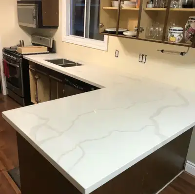 ✓ Quartz-Granite-Marble kitchen Countertops- ⭐⭐⭐ ⭐ Color: White, Black, Gray, Multi-tonal, etc. Fini...