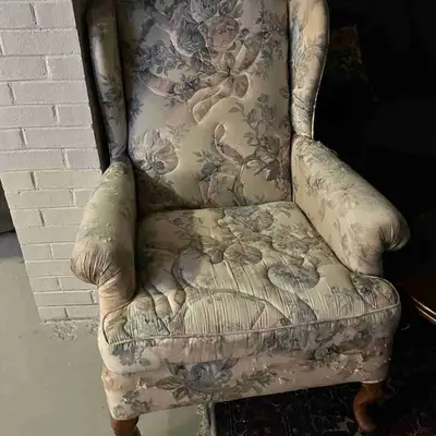 2 matching Victorian style armchairs, View more