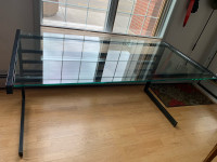 Heavy glass table