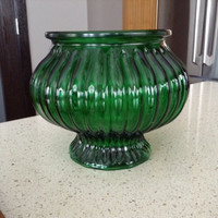 Emerald Green Glass Vase - Cleveland Ohio USA  E.O. Brody Co.