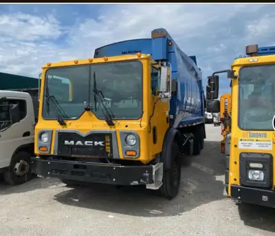 2015 Mack MRu rear load garbage trucks. Mack MP7 power, Allison RDS auto trans, 20/46 axles on New W...