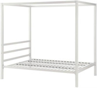 DHP Modern Metal Canopy Poster Bed, Full, Off White