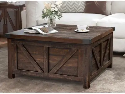 Farmhouse Lift Top Coffee Table With Storage, View more
