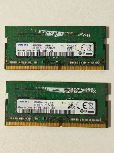 samsung 8GB 2x 4GB DDR4 Laptop Ram 1Rx8 PC4-2133P, View more