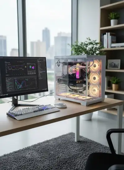 White Knight GAMING  AMD Ryzen 7 7800X3D ,32G, 1TB SSD RTX 5070, View more