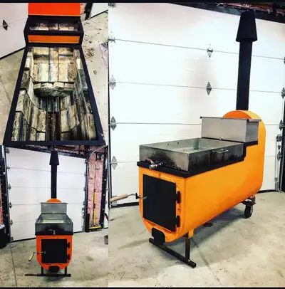 Custom build maple syrup evaporator. Includes SS pans & fire brick. Works amazing, capacity too big...