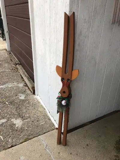 Wooden 4 ft Christmas Reindeer $30, View more